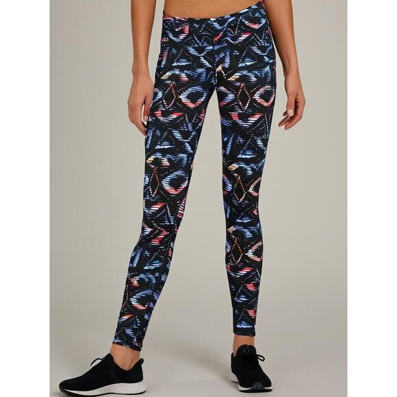 Old Navy Active Go Dry Abstract Print Compression Leggings (15% Spandex) LARGE - Picture 1 of 11